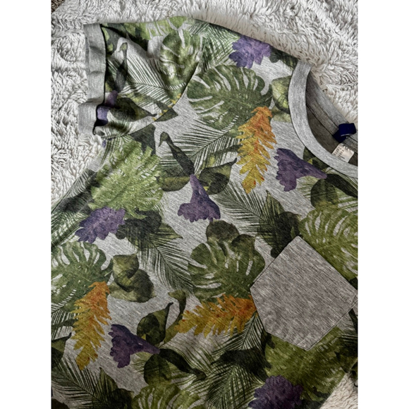 Divided H&M Men’s XS Grey Marl and Floral Pocket Tee - Picture 5 of 5